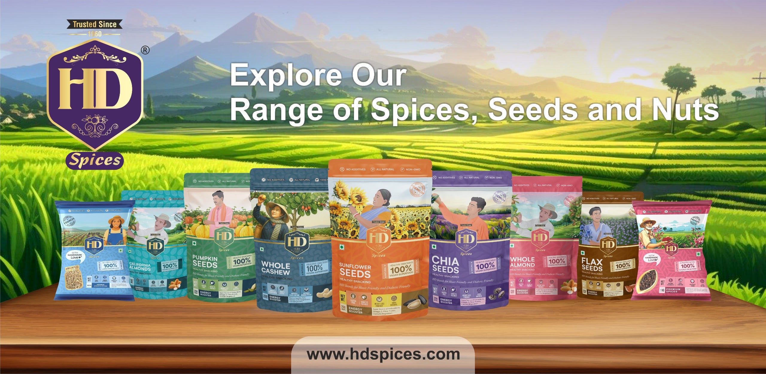 HD Spices Festive Nuts Delight - Premium Dryfruits Gift Pack ( 8 x 250gm )
